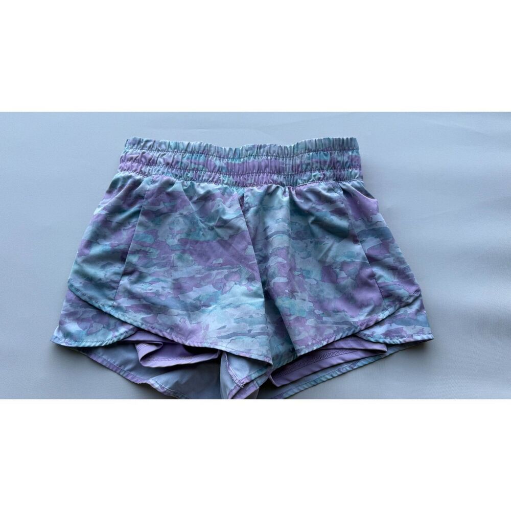 Purple Tye Dye/ Camo Look Running Shorts